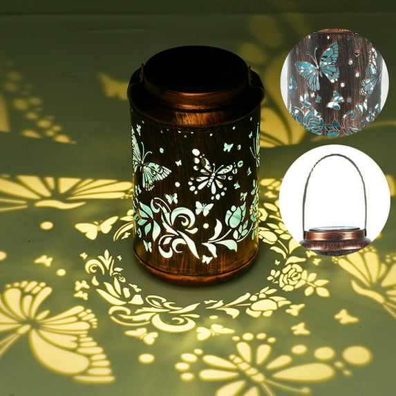 Skegnu Save up to 50% Solar Lantern For Outdoor Solar Lights Hanging/Standing For Balcony Patio Garden Decoration Butterflys on Clearance