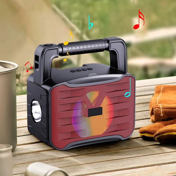 Skegnu Small Speakers Solar Bluetooth 5.3 Player Can Be Used As A Radio And Speaker Camping Lighting Flashlight With Lights Supporting T-F And USB Playback Multi-function