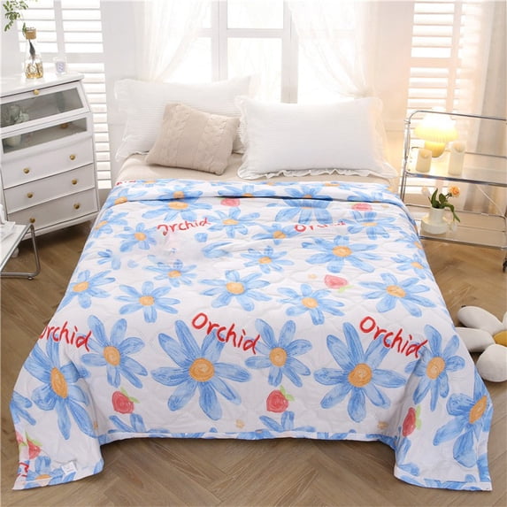 Skegnu Summer Savings Cotton Bed Blanket Twin Cotton Thermal Blanket Lightweight Bed Throw Breathable Premium Soft Comfortable Blanket For All Season Breathable for Summer