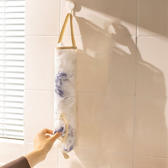 Skegnu Summer Savings Evergreen Trash Bag Organizer Plastic Bag Grocery Bag Trash Bags Wall Mount Garbage Plastic Bag Organizer Clearance Under $10
