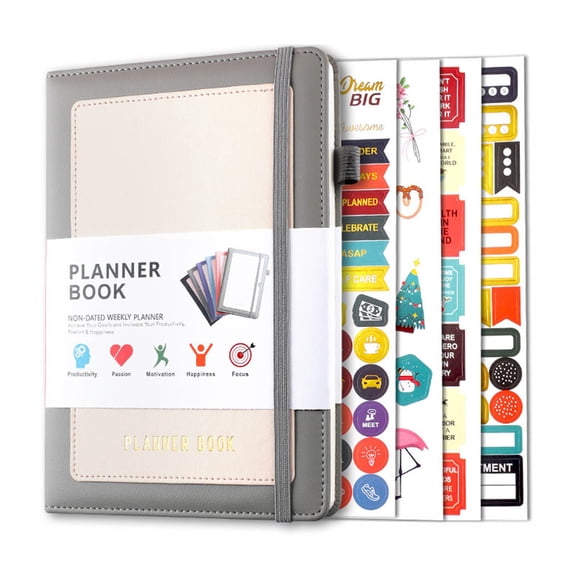 Skegnu Teacher Gifts Planner Weekly Planner Monthly Planner, Undated Budget And Ledger, Financial Planning Log, Goal Recording Notebook, Planner For Home Office A5 Size Notebooks in School Supplies