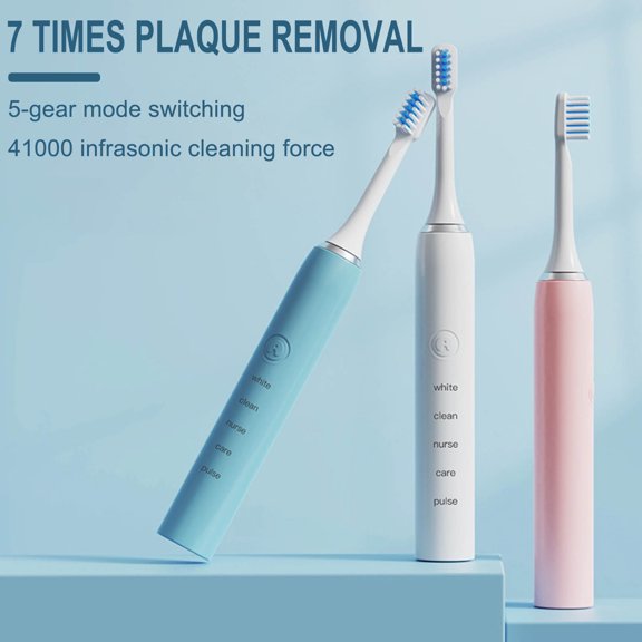 Skegnu Telescopic Electric Toothbrush Acoustic Vibration 5-gear Adult Household Soft Hair USB Charging Adult Electric Toothbrush