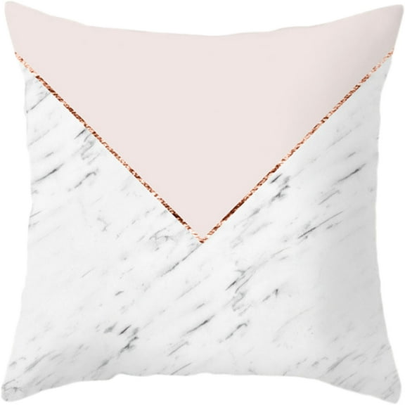 Skegnu Throw Pillow Geometric Pattern Cotton Polyester Home Office Pillowcase Peach Skin Pillow Outdoor Cushions on Clearance