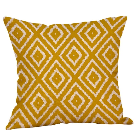 Skegnu Throw Pillow Mustard Pillow Case Yellow Geometric Fall Cushion Cover Decorative for Sofa Living Room Couch Bed on Clearance