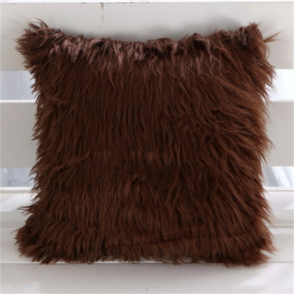 Skegnu Travel Pillow Bedroom Living Room Balcony Cushion Long Plush Case Pillow Fall And Winter Backrest for Sofa Living Room Couch Bed