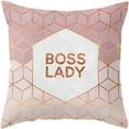 thumbnail image 1 of Skegnu Travel Pillow Geometric Pattern Cotton Polyester Home Office Pillowcase Peach Skin Pillow for Sofa Living Room Couch Bed, 1 of 1