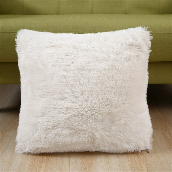Skegnu Travel Pillow Short Plush Cover Sofa Cushion Solid Color Home Cover Bedside Backrest Throw Pillow for Couch on Clearance