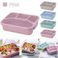 thumbnail image 1 of Skegnu Under $10 Lunch Box Reusable 4-Compartment Plastic Divided Food Storage Container Boxes Lunch Box for Women, 1 of 7