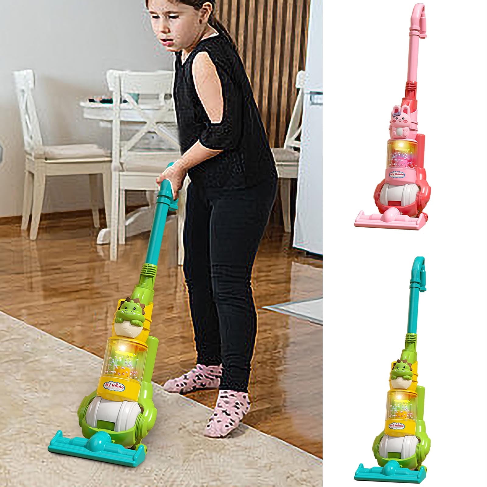 Skegnu Vacuum Cleaners for Home Children's Vacuum Cleaner Household Appliances Cleaning Tool With Light Music Boys And Girls Play House Toys Great Gifts for Less