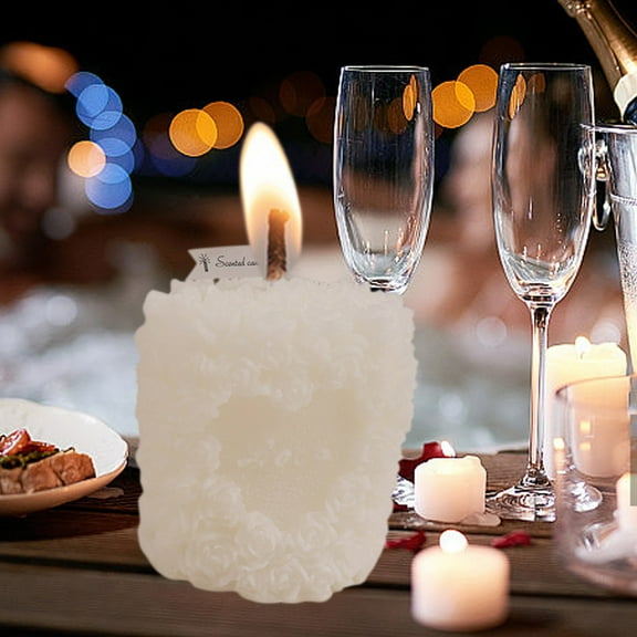 Skegnu Valentine Candle Gifts Valentine's Day Rose Hydrangea Aromatherapy Candle Wedding Gift Holiday Decor