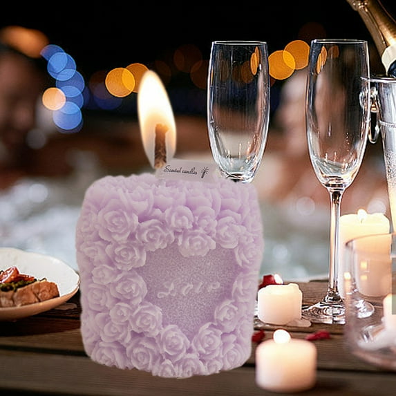 Skegnu Valentine Candle Gifts Valentine's Day Rose Hydrangea Aromatherapy Candle Wedding Gift Holiday Decor