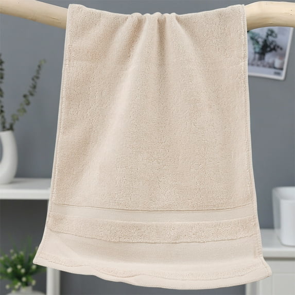 Skegnu Washcloths Unmixed Towel Absorbent And Soft Face Towel Easy Solid Color Towe Suitable For Home Gift 34x74 cm/13.39x 29.13 in