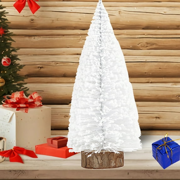 Skegnu White Mini Christmas Tree Window Ornament 15cm Small Christmas Tree Christmas Desk Decorations on Clearance