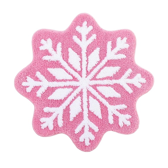 Skegnu Winter Snowfleke Rug, 26.4'' Christmas Snowflake Door Mat, Non Slip Washable Welcome Door Mat, Cute Winter Doormats For Indoor Outdoor Entrance Home Bathroom Great Gifts for Less