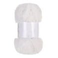 thumbnail image 1 of Skeins Faux Fur Yarn Soft Fluffy Chunky Fuzzy Yarn for Crocheting Hat Shawls, Milky White 20*13cm, 1 of 6