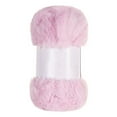 thumbnail image 1 of Skeins Faux Fur Yarn Soft Fluffy Chunky Fuzzy Yarn for Crocheting Hat Shawls, Pink 20*13cm, 1 of 6