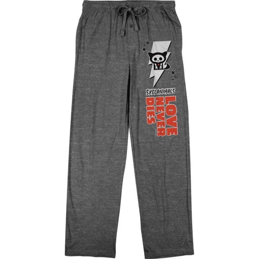 Skelanimals Love Never Dies Women’s Athletic Heather Sleep Pajama Pants-XL