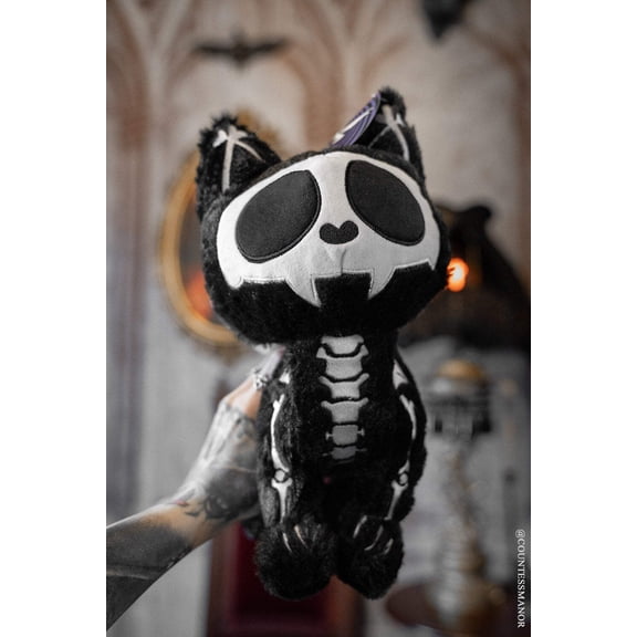 Skelekitty Plush Toy [Deluxe] Goth Emo Skelanimal Skeleton Animal