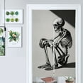 thumbnail image 1 of Skeletal Meditation Art Print Door Curtain Nordic Living Room DoorCurtain Porch Partition Curtain Kitchen Rative Half Curtain, 1 of 4