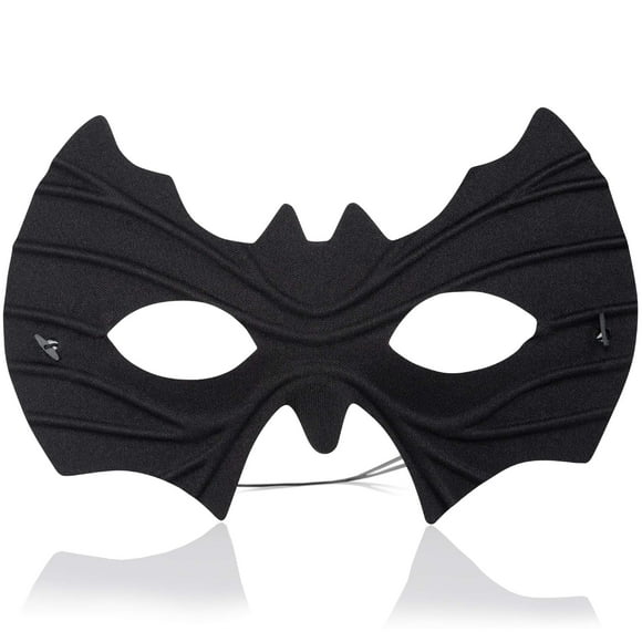 Skeleteen Bat Eye Mask Costume - Superhero Black Bat Face Mask with Adjustable Fit for Adults and Kids