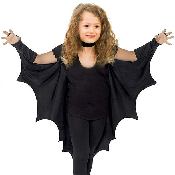 Skeleteen Bat Wings Costume Accessory - Black Wing Set Dress Up ...