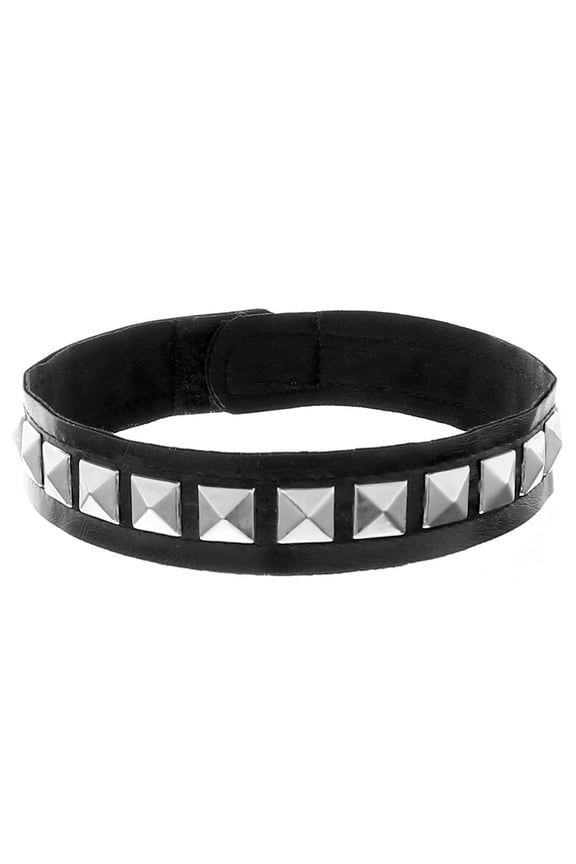 Biker Leather Studded Choker - Gothic Punk Rock N Roll Jewelry Accessories Leather and Metal Collar Costume Necklace