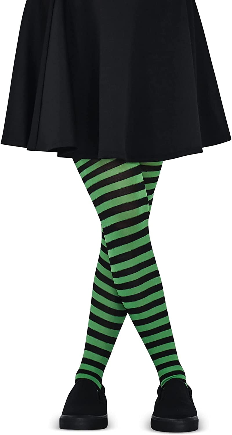 Plus size green striped cheap tights