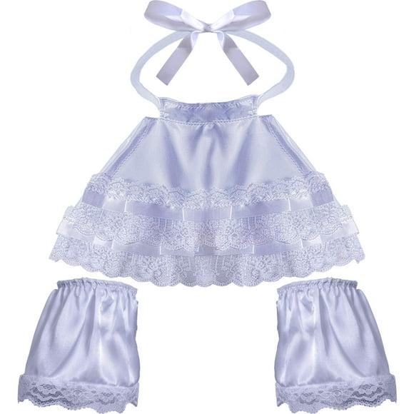 Skeleteen Colonial Lace Jabot Set - White Lace Ruffled Tie Jabot with White Lace Cuffs Set Costume Accessories for Men Women and Children