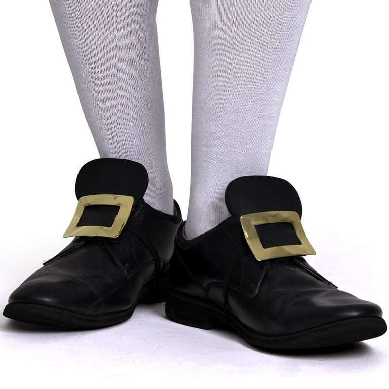 Skeleteen Colonial Gold Shoe Buckles, Historical Costume