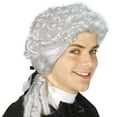 thumbnail image 1 of Skeleteen George Washington White Wig - Historical Colonial Powdered Wig with Ponytail Costume Accessory for All Ages, 1 of 3