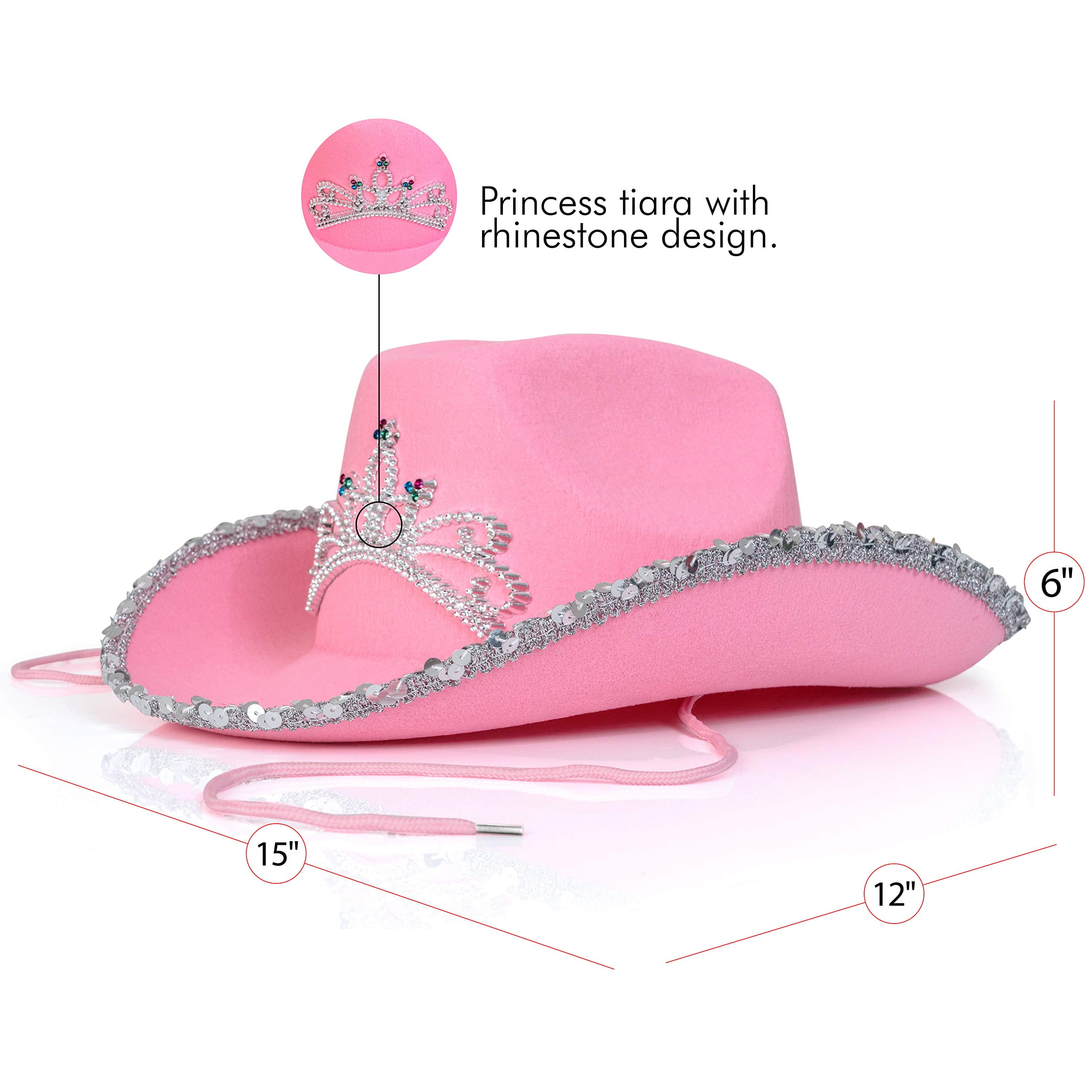 Unbranded, Pink Cowboy Hat, Crown Tiara Design, Kids and  display picture 1