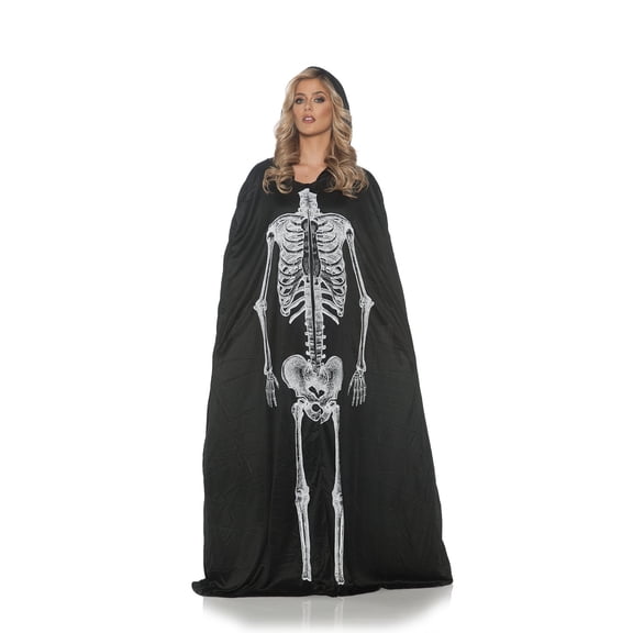 UNDERWRAPS Spooky Skeleton Cape Costume - Halloween Costume for Adults, Cosplay Costume for Men & Women, Themed Events Dress Up