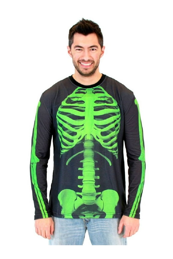 Skeleton Adult Long Sleeve Costume T-Shirt