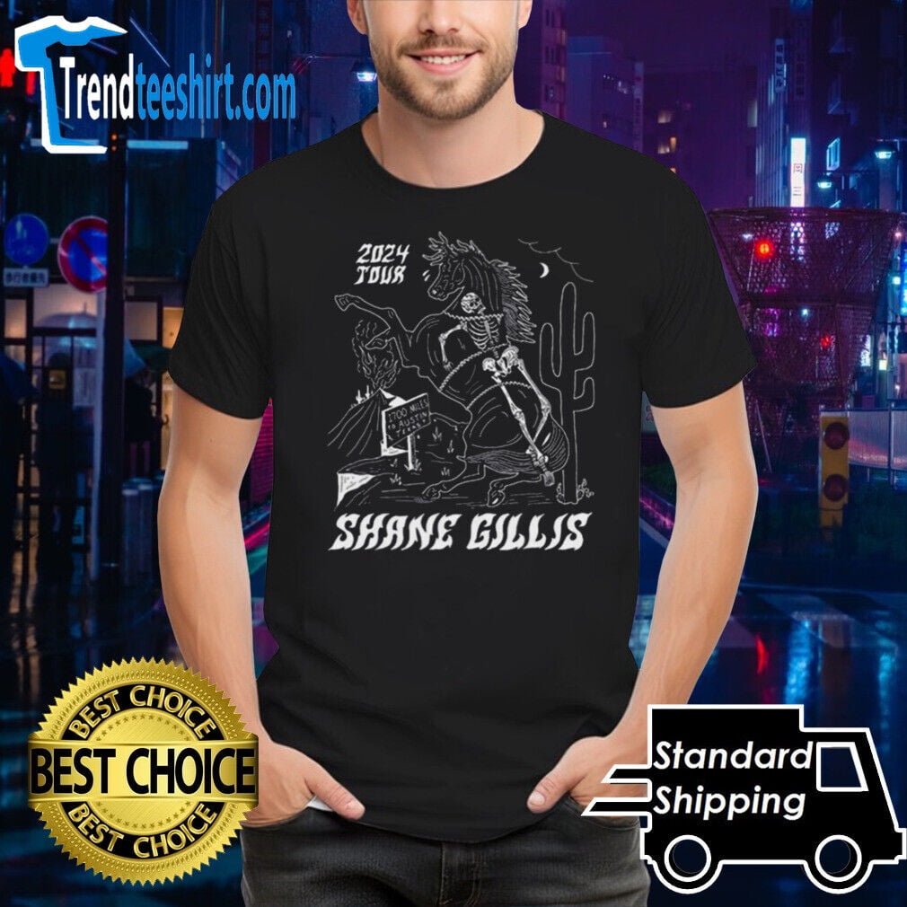 Skeleton And Horse 2024 Tour Shane Gillis 1700 Miles TShirt Size S4XL