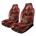thumbnail image 1 of Skeleton And Roses. Car Seat Cover 2 Piece Set Saddle Blanket Carseat Universal Fit for Vehicle Sedan SUV, 1 of 5