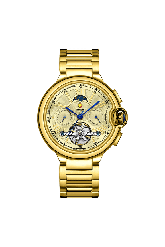 Skeleton Automatic Mechanical Watch Men, Stainless Steel Mesh Band with Luminous Hands, Resistant Sport Business Wristwatch, Date Display