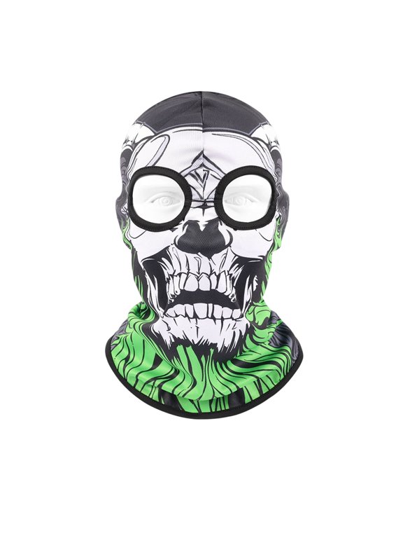 Skeleton Balaclava Face Mask Windproof Full Coverage For Winter Motorcycling Halloween Party Men Women Warm Ski Cover