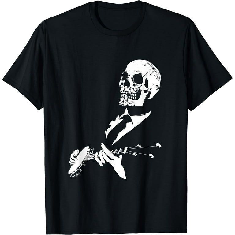 Skeleton Banjo Player Graphic Music T-Shirt Skeleton Banjo Player Graphic Music T-Shirt