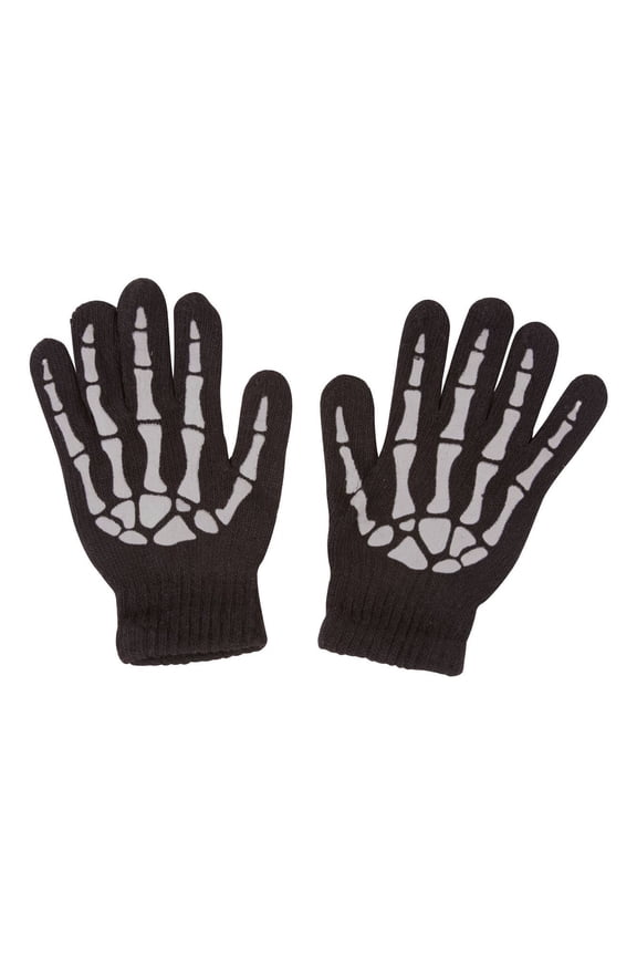 Skeleton Black Full Finger Gloves