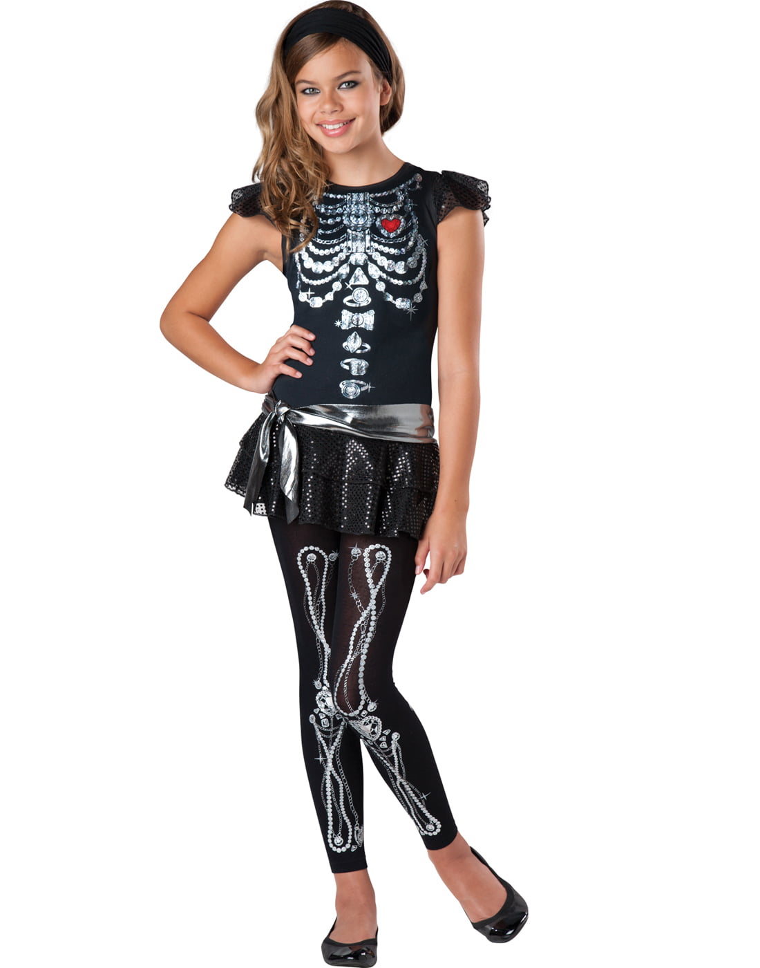 Skeleton Bling Teen Girls' Teen Halloween Costume