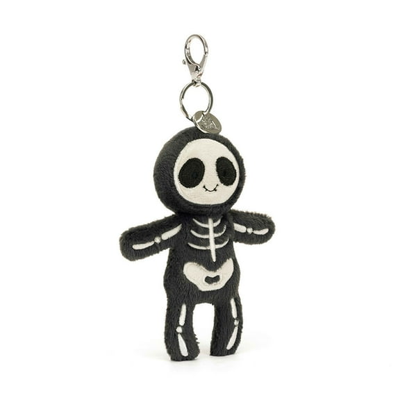 Skeleton Bob Bag Charm - Classic Gifts Series | Plush Toy Charm Keychain for Bags, Halloween Party Favors, Kawaii Cute Gifts for Kids, Unique Bobblehead Bag Accessories