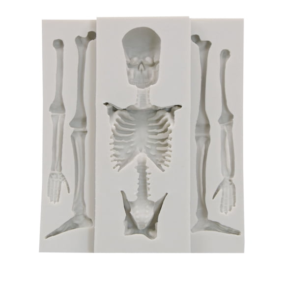 Skeleton Bone Fondant Mold For Cake Decorating Skull Silicone Molds cupcakes Toppers Decoration Mold Baking Mold