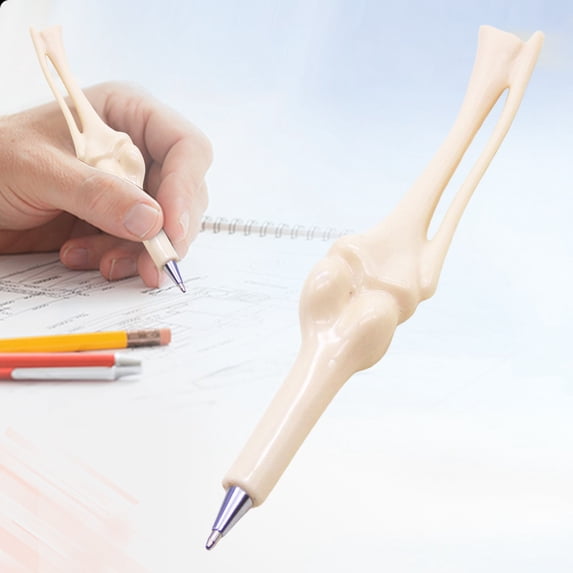 Skeleton Bone Shaped Ballpoint Pens, Bone Pens Skeleton Finger Ballpoint Pen, Smooth Black Ink Novelty Writing Pens, Perfect Party Favors & Gifts for Medical Office Stationery 1Pcs