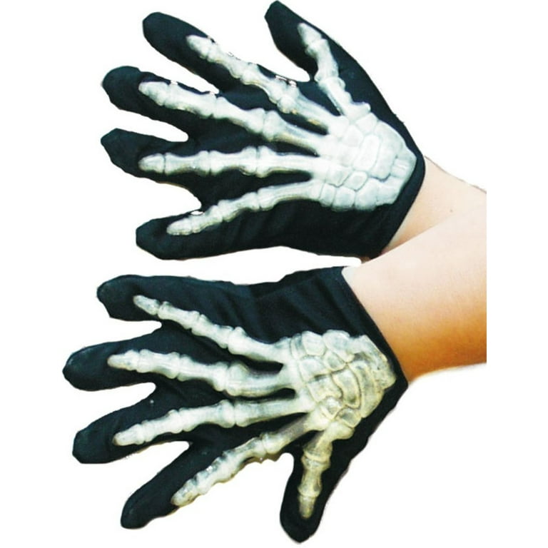 Skeleton Gloves Raised Bony Fingers Skeleton Gloves Raised Bony Fingers