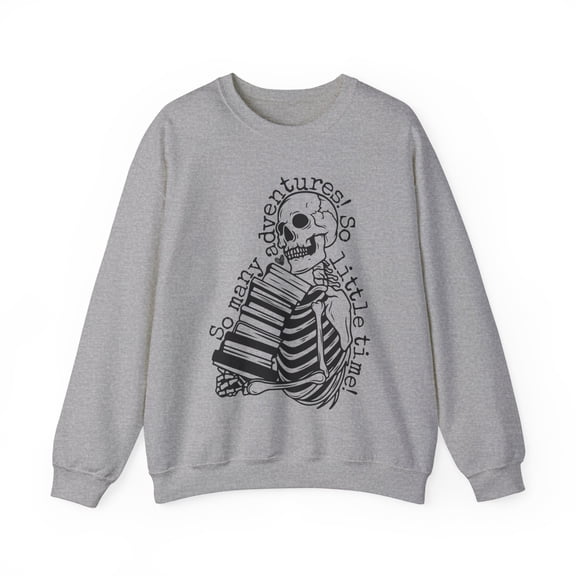 Skeleton Book Lover Sweatshirt Reading Skeleton Pullover Reader Shirt