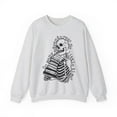 thumbnail image 1 of Skeleton Book Lover Sweatshirt Reading Skeleton Pullover Reader Shirt, 1 of 6