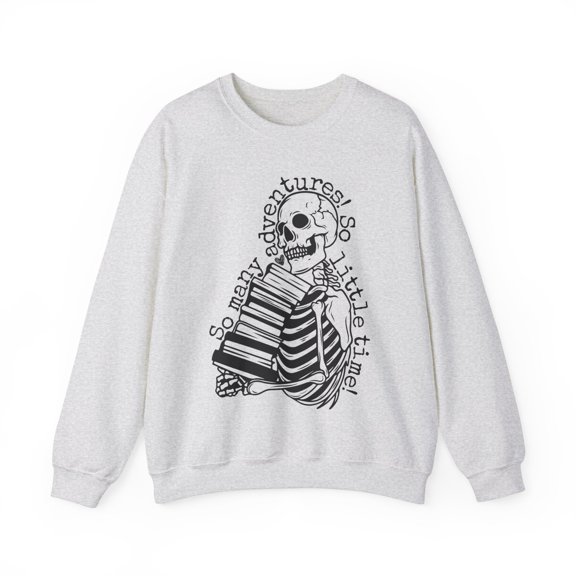 Skeleton Book Lover Sweatshirt Reading Skeleton Pullover Reader Shirt