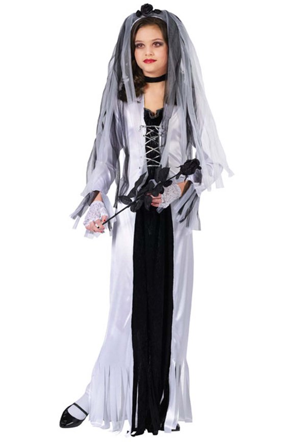 Skeleton Bride Costume, Small 4-6, Multicolor