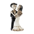 thumbnail image 1 of Skeleton Bride and Groom Resin Figurine, Halloween Gothic Wedding Decor Prop, Tabletop Ornament for Party Display, Couple Skeleton Decoration, 1 of 6
