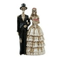thumbnail image 1 of Skeleton Bride and Groom Resin Statue - Day of the Dead & Halloween Decor, Gothic Wedding Collectible for Shelves & Tabletops, 1 of 7